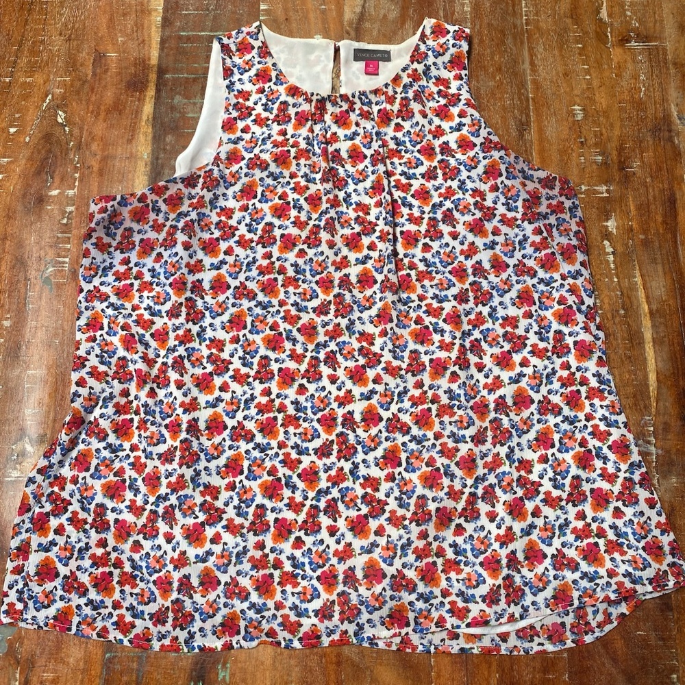 Floral Polyester Blend - Shell Blouse